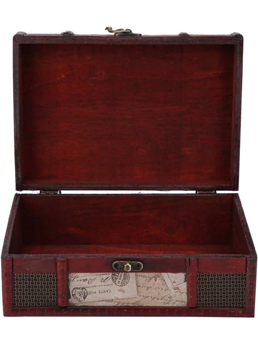 Vintage Wooden Keepsake Box - Antique Cigar Storage, Decorative Craft Display